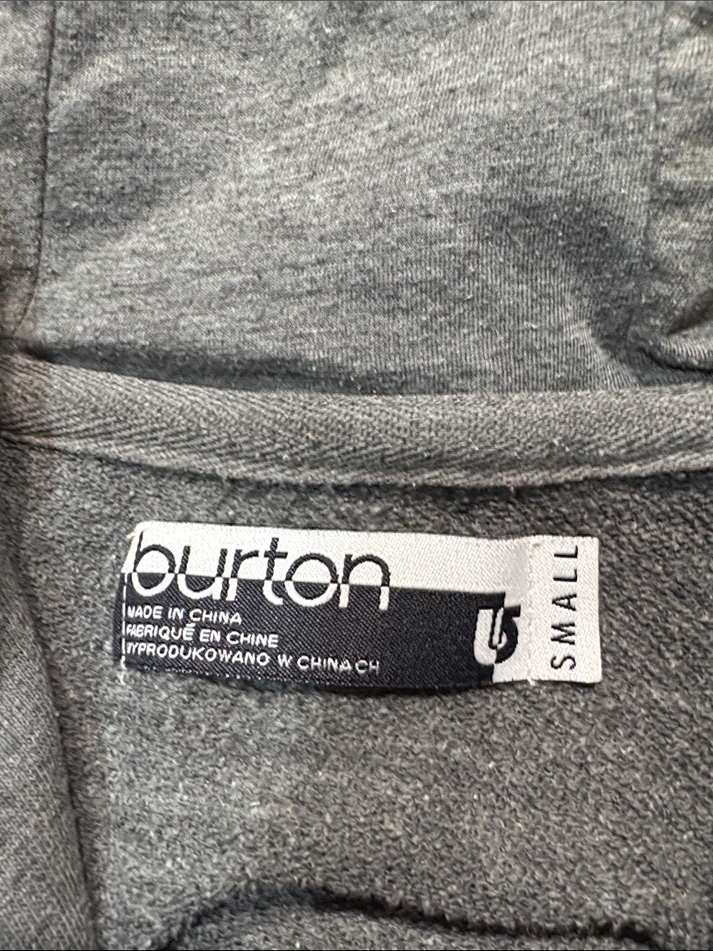 Burton Gray Hooded Ribbed Button Front Sweatshirt Jacket - Picture 2 of 9